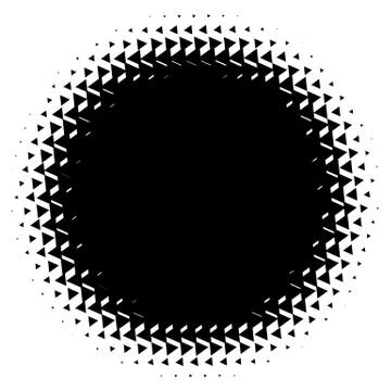 Halftone element. Abstract geometric graphic with half-tone pattern Stock Illustration