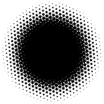 Halftone element. Abstract geometric graphic with half-tone pattern Stock Illustration