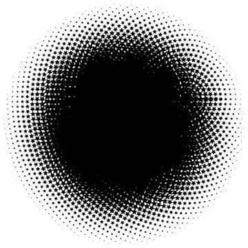 Halftone element. Abstract geometric graphic with half-tone pattern Stock Illustration