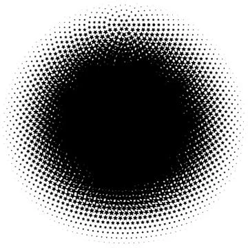 Halftone element. Abstract geometric graphic with half-tone pattern Stock Illustration