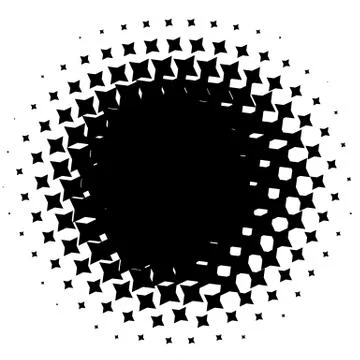 Halftone element. Abstract geometric graphic with half-tone pattern Illustrazione stock