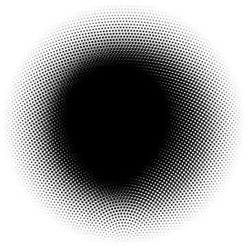Halftone element. Abstract geometric graphic with half-tone pattern Stock Illustration