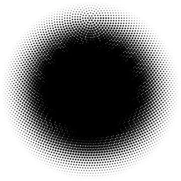 Halftone element. Abstract geometric graphic with half-tone pattern Stock Illustration