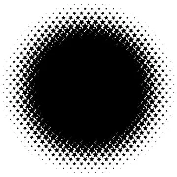 Halftone element. Abstract geometric graphic with half-tone pattern Stock Illustration