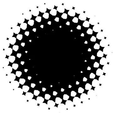Halftone element. Abstract geometric graphic with half-tone pattern Stock Illustration