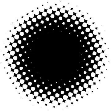 Halftone element. Abstract geometric graphic with half-tone pattern Illustrazione stock