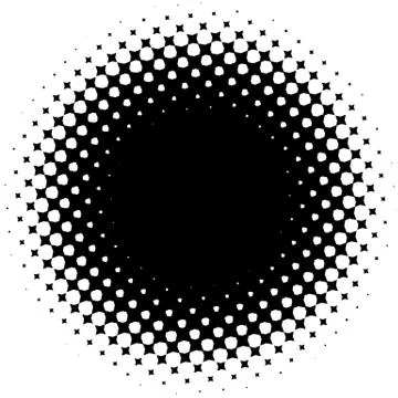 Halftone element. Abstract geometric graphic with half-tone pattern Stock Illustration