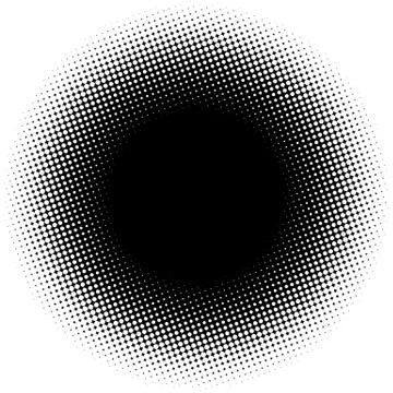 Halftone element. Abstract geometric graphic with half-tone pattern Stock Illustration