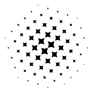 Halftone element. Abstract geometric graphic with half-tone pattern Stock Illustration