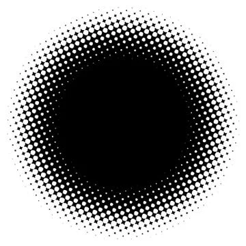 Halftone element. Abstract geometric graphic with half-tone pattern Stock-Illustration