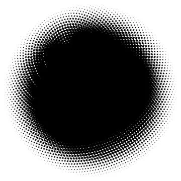 Halftone element. Abstract geometric graphic with half-tone pattern Stock Illustration