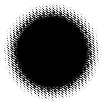 Halftone element. Abstract geometric graphic with half-tone pattern Stock Illustration