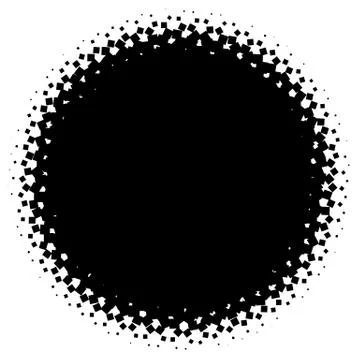 Halftone element. Abstract geometric graphic with half-tone pattern Stock Illustration