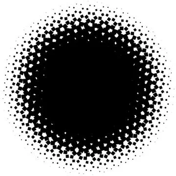 Halftone element. Abstract geometric graphic with half-tone pattern Stock Illustration