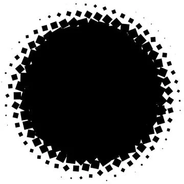 Halftone element. Abstract geometric graphic with half-tone pattern Stock Illustration