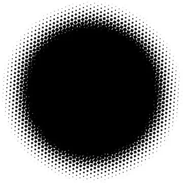 Halftone element. Abstract geometric graphic with half-tone pattern Stock Illustration