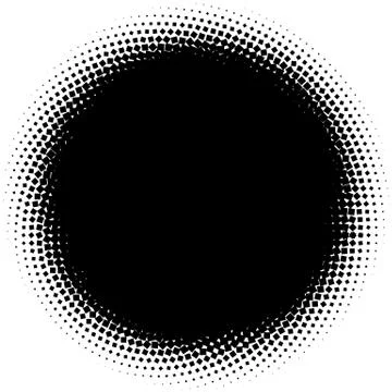 Halftone element. Abstract geometric graphic with half-tone pattern Stock Illustration