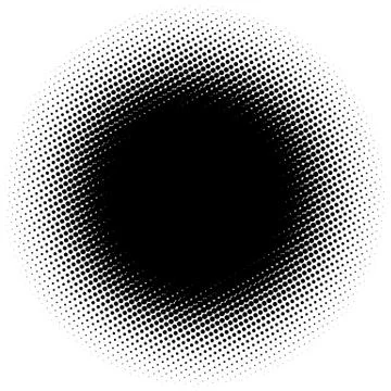 Halftone element. Abstract geometric graphic with half-tone pattern Stock Illustration
