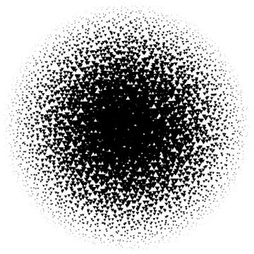 Halftone element. Abstract geometric graphic with half-tone pattern Illustrazione stock