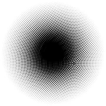 Halftone element. Abstract geometric graphic with half-tone pattern Stock Illustration