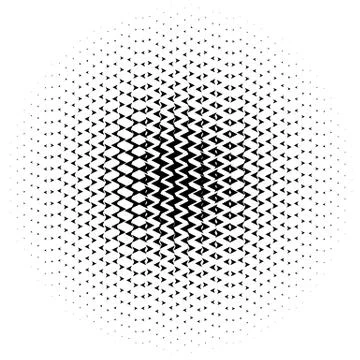 Halftone element. Abstract geometric graphic with half-tone pattern Illustrazione stock