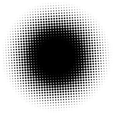 Halftone element. Abstract geometric graphic with half-tone pattern Stock Illustration