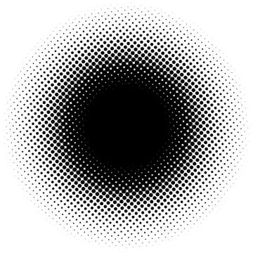 Halftone element. Abstract geometric graphic with half-tone pattern Illustrazione stock