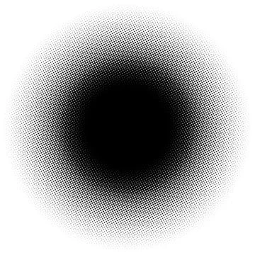 Halftone element. Abstract geometric graphic with half-tone pattern Stock Illustration
