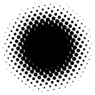 Halftone element. Abstract geometric graphic with half-tone pattern Illustrazione stock