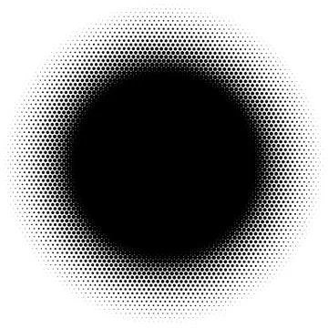 Halftone element. Abstract geometric graphic with half-tone pattern Stock Illustration