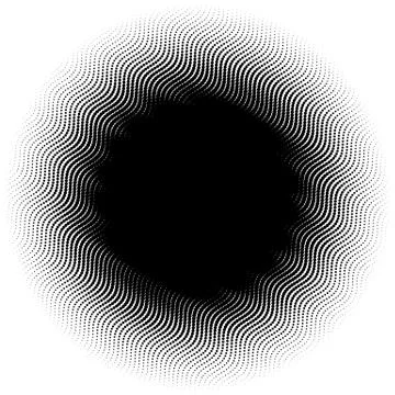 Halftone element. Abstract geometric graphic with half-tone pattern Stock Illustration