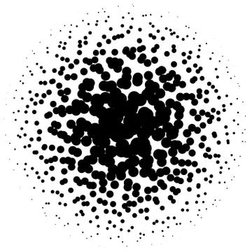 Halftone element. Abstract geometric graphic with half-tone pattern Stock Illustration