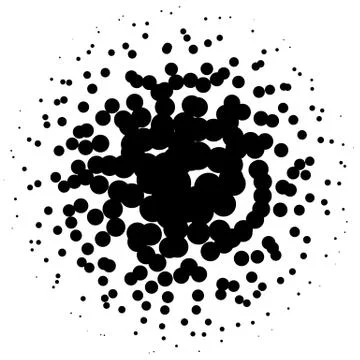 Halftone element. Abstract geometric graphic with half-tone pattern Stock Illustration