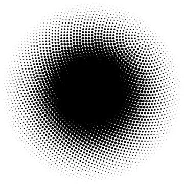 Halftone element. Abstract geometric graphic with half-tone pattern Stock Illustration