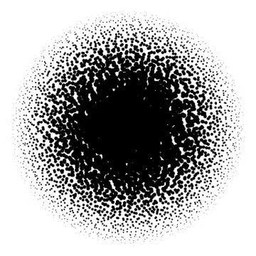 Halftone element. Abstract geometric graphic with half-tone pattern Stock Illustration