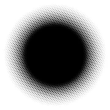 Halftone element. Abstract geometric graphic with half-tone pattern Illustrazione stock