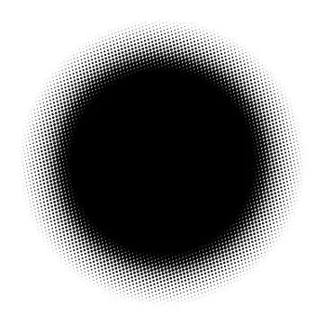 Halftone element. Abstract geometric graphic with half-tone pattern 스톡 일러스트