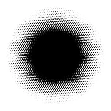Halftone element. Abstract geometric graphic with half-tone pattern Stock Illustration