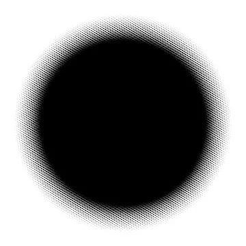 Halftone element. Abstract geometric graphic with half-tone pattern Illustrazione stock