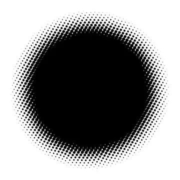 Halftone element. Abstract geometric graphic with half-tone pattern Stock Illustration