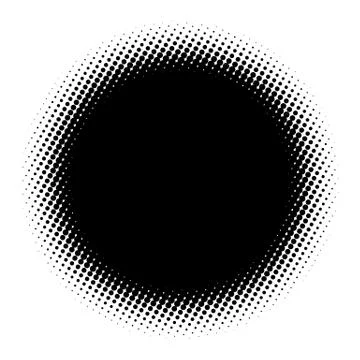 Halftone element. Abstract geometric graphic with half-tone pattern Illustrazione stock