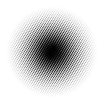 Halftone element. Abstract geometric graphic with half-tone pattern 스톡 일러스트