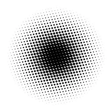 Halftone element. Abstract geometric graphic with half-tone pattern Stock Illustration