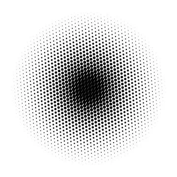 Halftone element. Abstract geometric graphic with half-tone pattern Stock Illustration