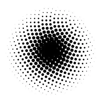 Halftone element. Abstract geometric graphic with half-tone pattern Illustrazione stock