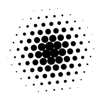 Halftone element. Abstract geometric graphic with half-tone pattern Stock Illustration