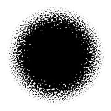 Halftone element. Abstract geometric graphic with half-tone pattern Stock Illustration