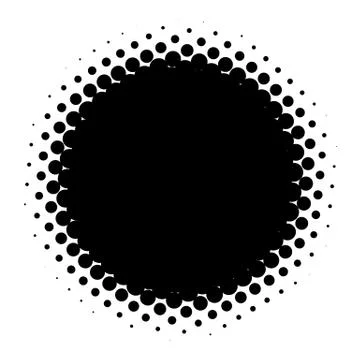 Halftone element. Abstract geometric graphic with half-tone pattern Stock Illustration