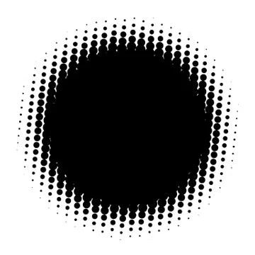 Halftone element. Abstract geometric graphic with half-tone pattern Stock Illustration