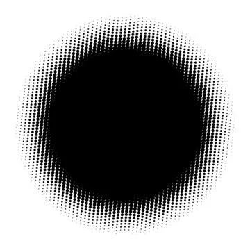 Halftone element. Abstract geometric graphic with half-tone pattern Illustrazione stock